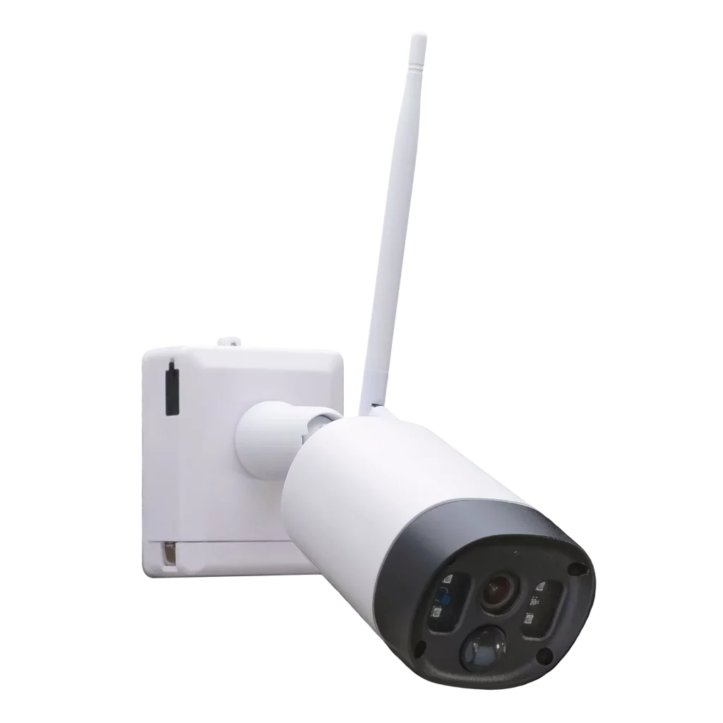 Apollo 2 Akku Überwachungskamera an Wandhalterung für die Installation Sicherheitskameras und Alarmsysteme