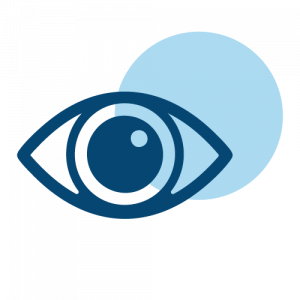 Icon eines Auges für lückenlose Überwachung und Ereignisübersicht